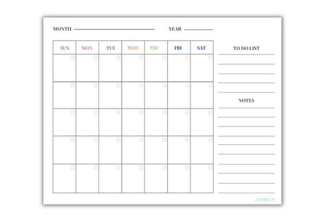 Blank Calendar Template Free Printable Blank Calendars By, 55% OFF