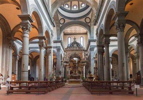 Interior Of The Basilica Of The Holy Spirit Santo Spirito In F ...