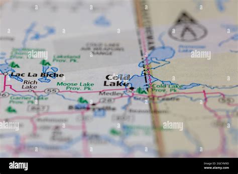 Map of cold lake alberta hi-res stock photography and images - Alamy