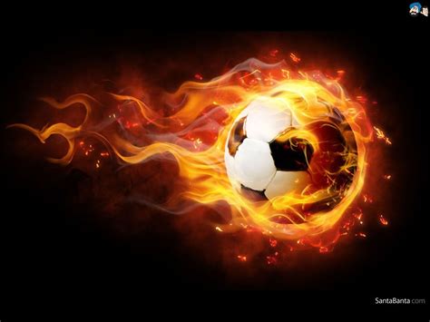 Soccer Ball On Fire Wallpapers on WallpaperDog