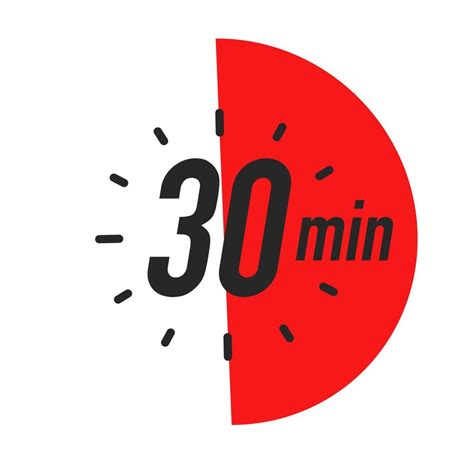 30 minutes timer symbol color style 7225300 Vector Art at Vecteezy