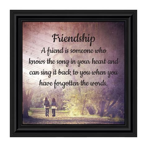 Friendship Song Framed Poem, Long Distance Friendship Gifts, Best ...