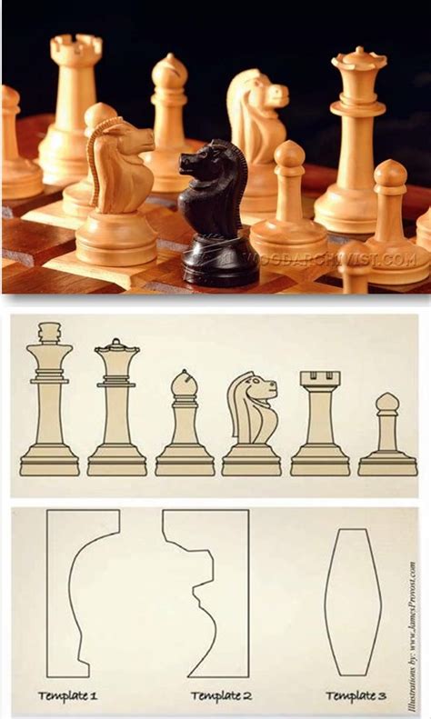 Chess Pieces Lathe Template - Printable Word Searches