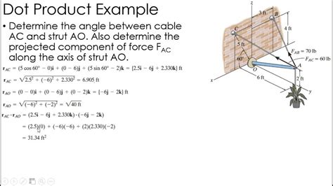 Statics Example: Dot Product - YouTube