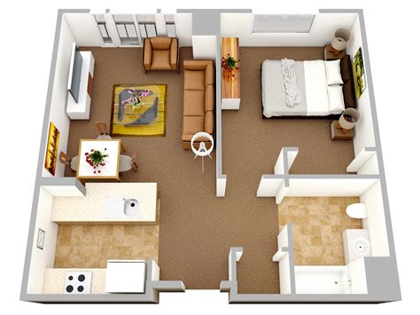 50 One “1” Bedroom Apartment/House Plans | Architecture & Design