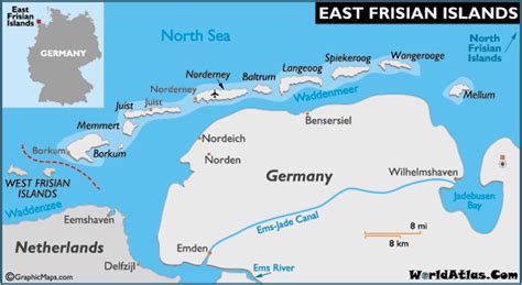 Frisian Islands | Island, Germany, Island map