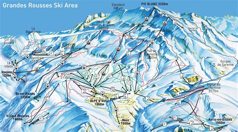 Alpe D Huez Piste Map - Map Of The World