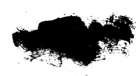 black ink splattered on white paper that looks like the shape of a heart