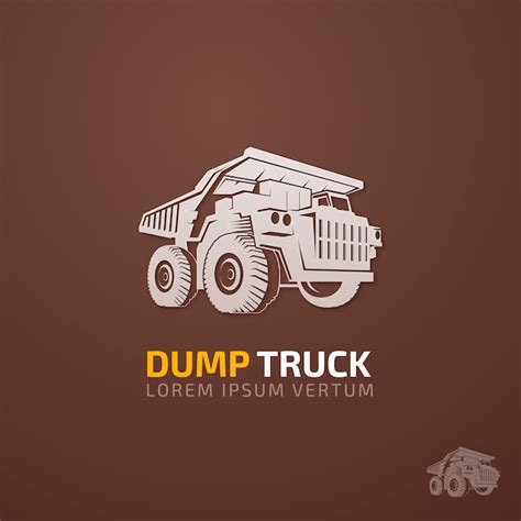 Free Vector | Dump truck logo design template