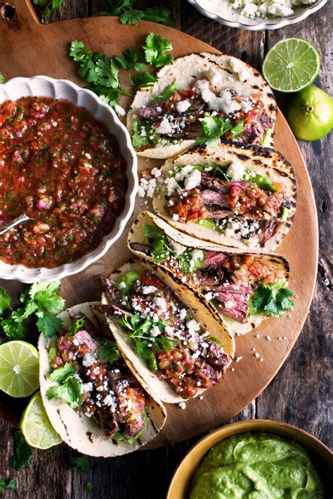 Skirt Steak Tacos with Charred Tomato Salsa - The Original Dish