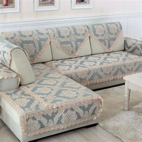 Stylish Chenille Jacquard Sofa Cushion Cover Set Combination Kit Couch ...