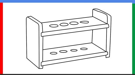 How to draw a Test Tube Rack step by step for beginners - YouTube