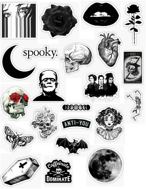 Pin by Rain's Wonderland on Goth planner | Aesthetic stickers, Iphone ...