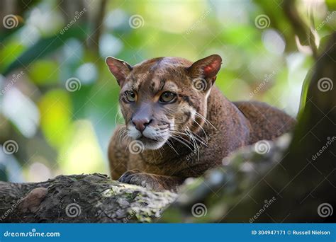 Jaguarundi - Central and South America Stock Illustration ...