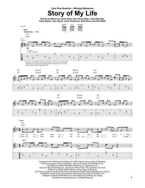 Story Of My Life Chords | Guitar tabs for beginners, Guitar tabs songs ...