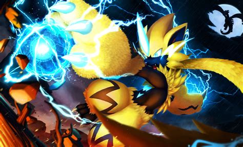 Fire Fighting Lightning, Zeraora by sonicolas on DeviantArt