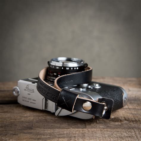 Oxford Leather Camera Wrist Strap | Black | Leica, Nikon, Fujifilm, Sony