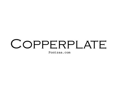 Copperplate Font - Fontzaa - Exclusive Fonts Library