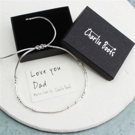 Morse Code 'love You Dad' Bracelet By Charlie Boots ...