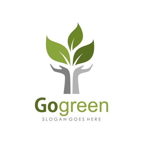 Premium Vector | Go green logo design template