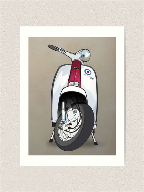 "Mod Lambretta Art Print" Art Print by collibosher | Redbubble