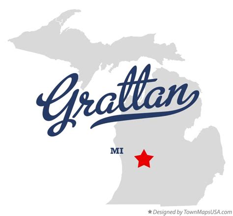 Map of Grattan, MI, Michigan