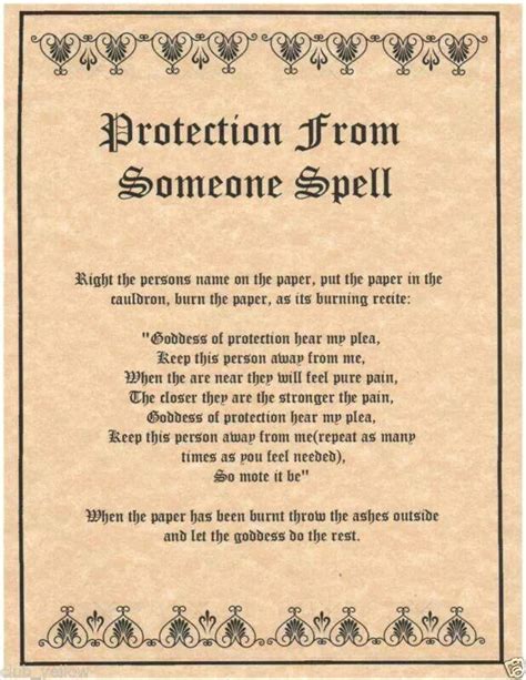 Protection From Someone’s Spell (Printable Spell Pages) | Witchcraft ...