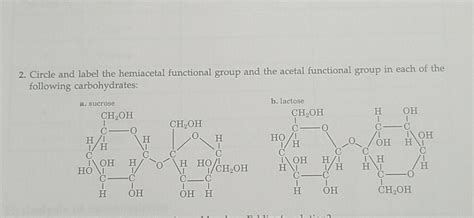 [Solved] thanks for your help. 2. Circle and label the hemiacetal ...