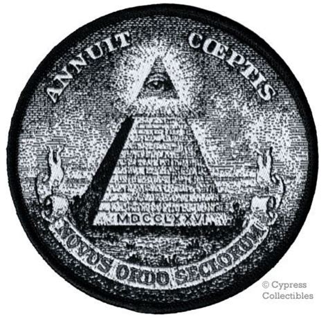 Find ANNUIT COEPTIS BIKER PATCH embroidered PYRAMID EYEBALL ILLUMINATI ...