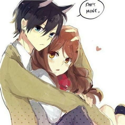 She's mine | Anime hug | Pinterest