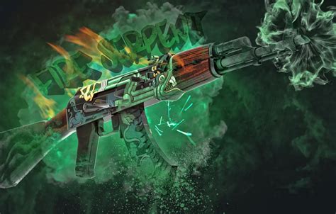 Wallpaper Green, Skin, CS:GO, AK-47 images for desktop, section ...