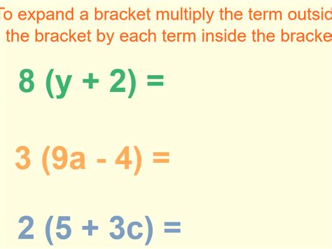 Expanding Single Brackets by Vics25 | Teaching Resources