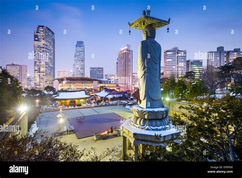 Bongeunsa Temple in the Gangnam District of Seoul, Korea Stock Photo ...