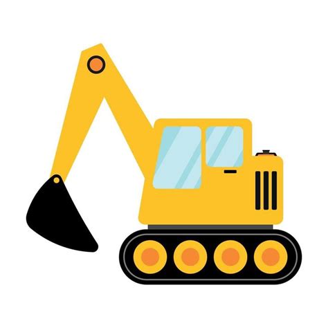 excavadora para equipos de construcción clipart de icono grande en ...