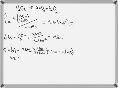 SOLVED: 1. Dinitrogen pentoxide (N2O5) decomposes to NO2 and O2 at ...