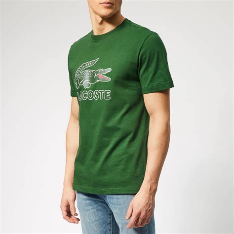 Lyst - Lacoste Large Logo T-shirt in Green for Men