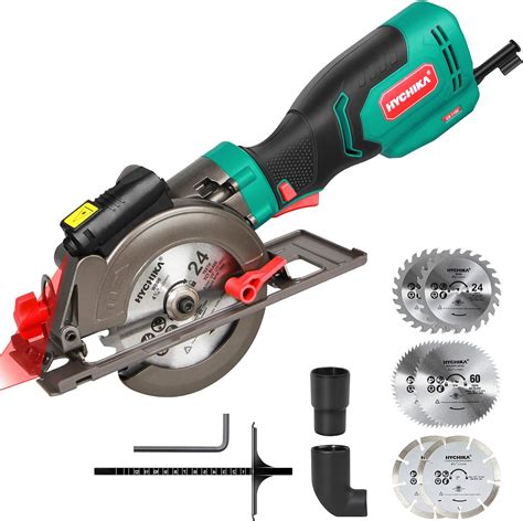 Circular Saw, HYCHIKA 750W 3500RPM Mini Circular Saw with 6 Blades(115 ...