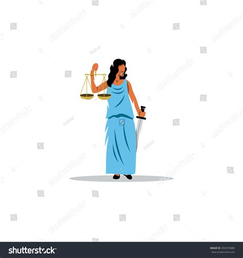 Themis Sign Mythological Greek Goddess Retribution Stock Vector ...