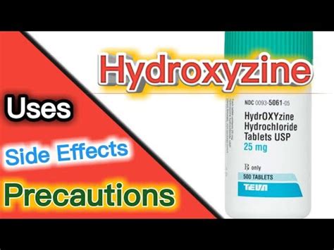 Hydroxyzine | Hydroxyzine uses | Hydroxyzine side effects | Hydroxyzine ...