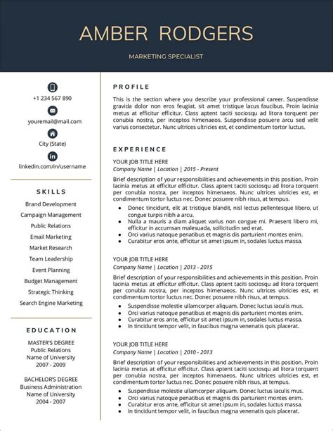 Google Docs Teacher Resume Template