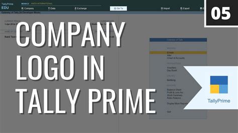 Set Company Logo in Tally Prime | TallyPrime - Part 05 # ...