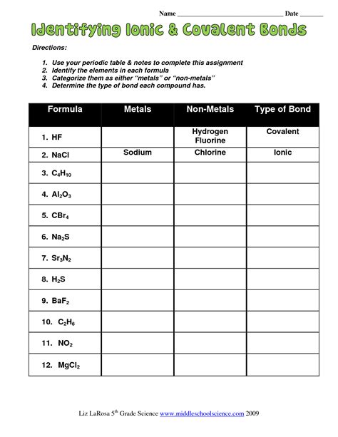 Covalent Bonding Practice Worksheet Answers - Worksheet Now