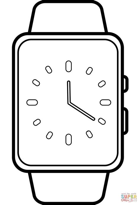 Apple Watch coloring page | Free Printable Coloring Pages