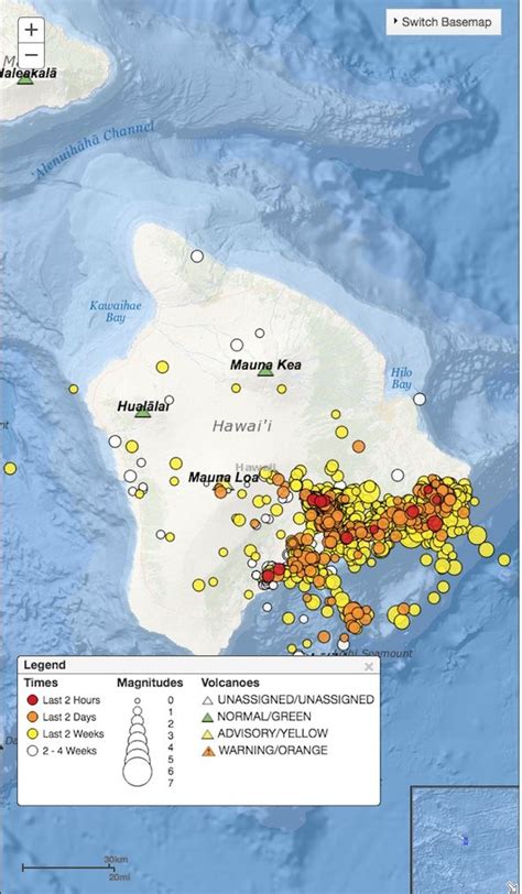 Hawaii Volcano Eruption Map