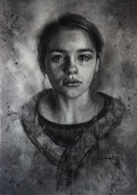 Affliction 18x24 Charcoal on paper Marta Crawford | Portrait drawing ...