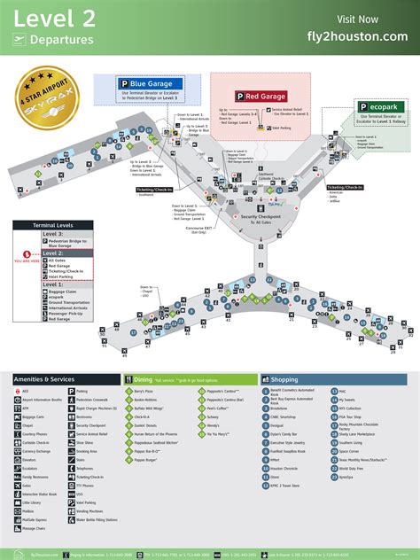 William P Hobby Airport Map - Tourist Map Of English