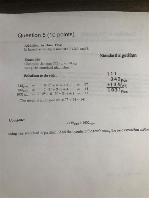 Solved Addition in Base Five In base five the digits used | Chegg.com