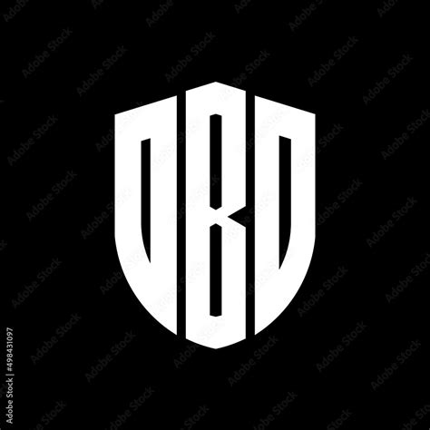 OBD letter logo design. OBD modern letter logo with black background ...