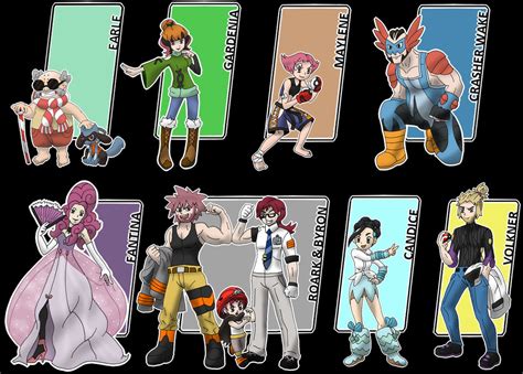 Neo Sinnoh Gym Leaders by xxnightwindxx on DeviantArt