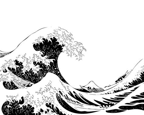 The great wave off Kanagawa - Black Sticker by nanarts - White - 3"x3 ...